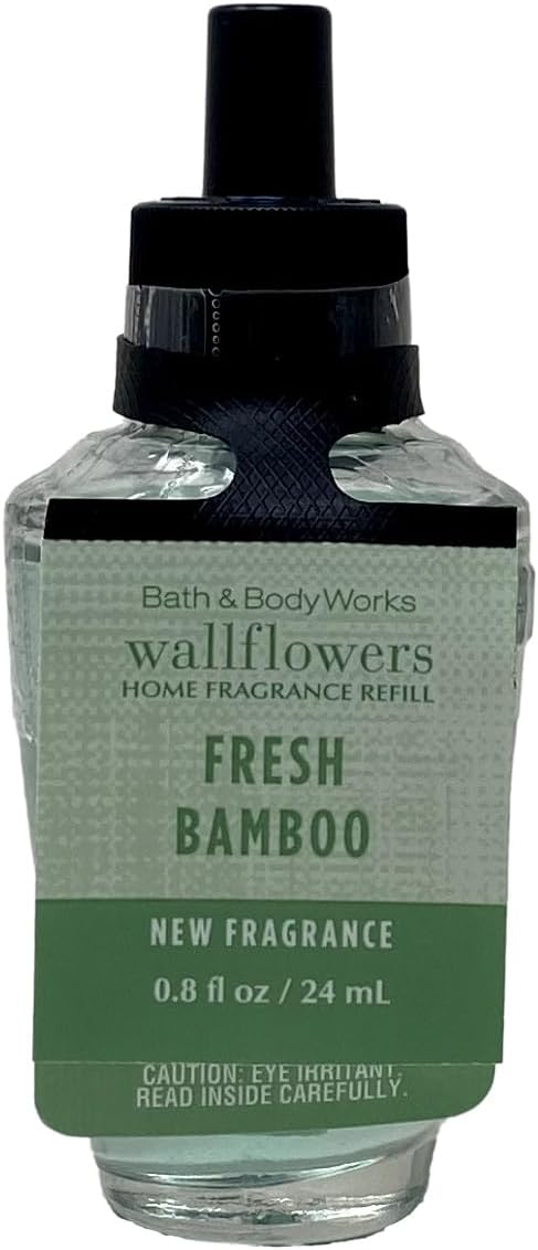 Bath and Body Works Fresh Bamboo – Paquete de 4 repuestos de fragancia para el hogar, jabón de muestra Marbela