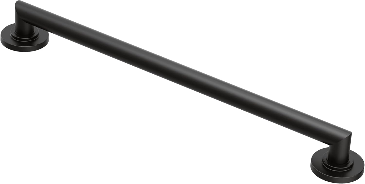 Moen YG0824BL Arris barra de agarre de 24pulgadas con diseño moderno, color negro mate
