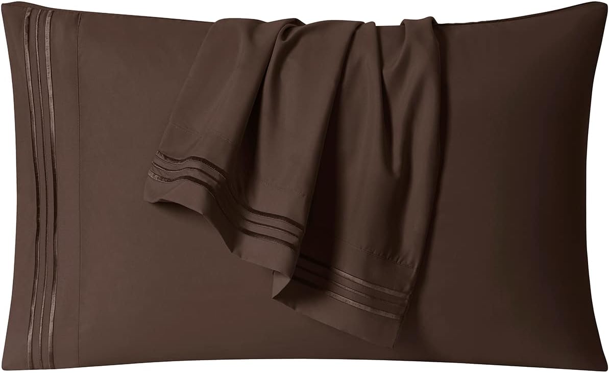 Clara Clark – Juego de sábanas de la serie 1800 Premier, 4 piezas, juego de cama, sábanas con mucha caída, resiste arrugas, la decoloración y las