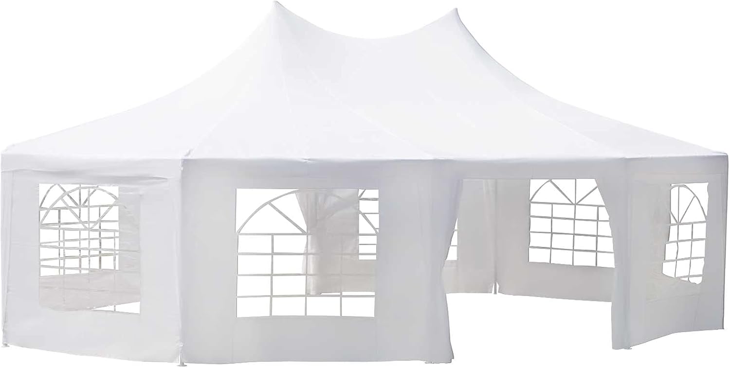 Outsunny. Carpa tipo gazebo con 10 paredes, ideal para fiestas. De 29 x 21 pies.