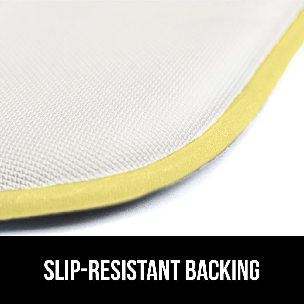 Gorilla Grip – Cojines de espuma viscoelástica para silla, de microfibra, se mantienen en su lugar, juego de 4, 16 x 16 pulgadas, amarillo