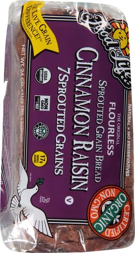 Food For Life Pan germinado canela pasas orgánica, 24 oz
