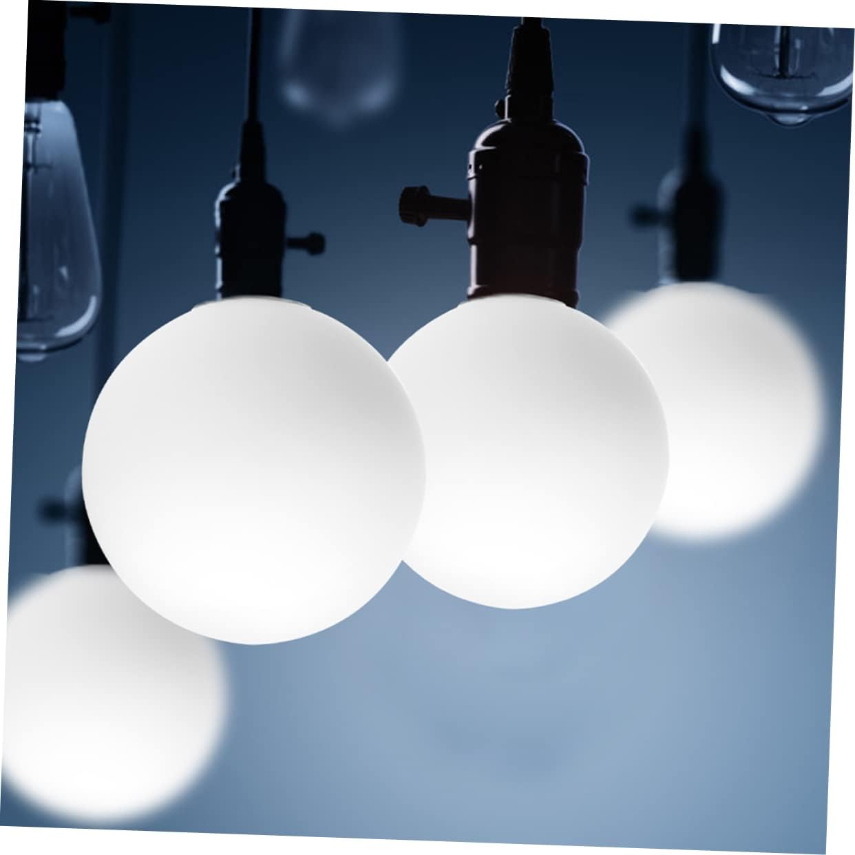 DOITOOL Pantalla de globo de vidrio blanco para mesa de escritorio, luces de pared blancas para exteriores, lámpara de pantalla de globo de vidrio,