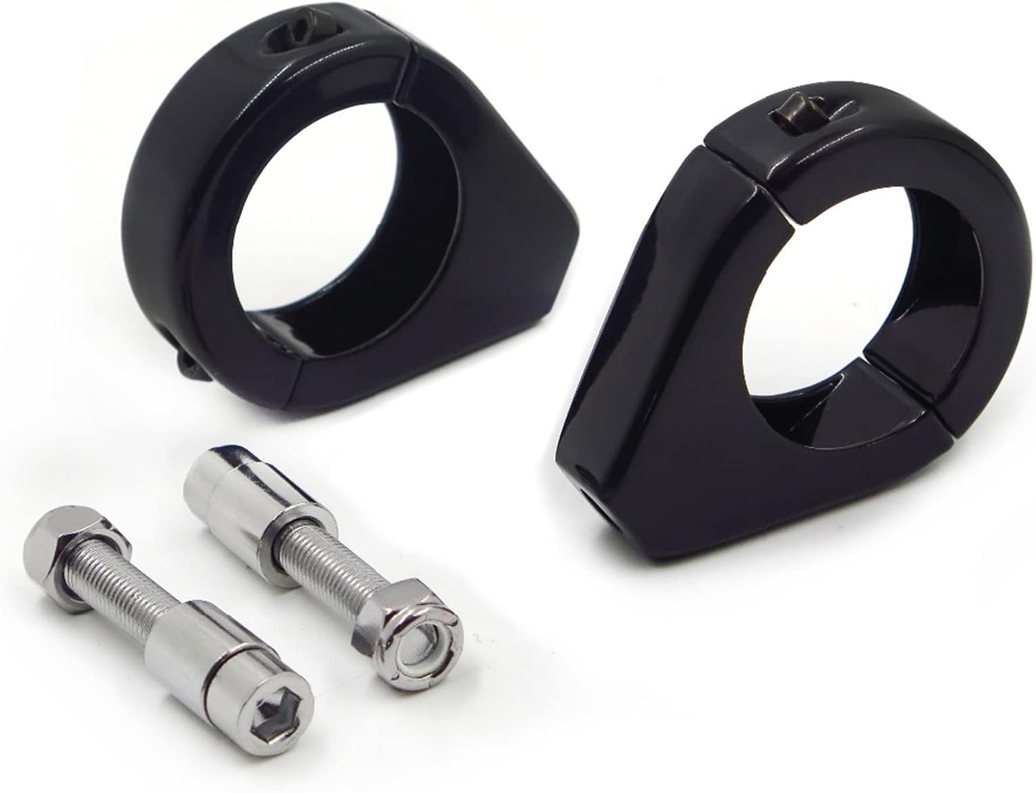 Powersports Tenedor Sliders Tubos Piezas de motocicleta Abrazaderas de señal de giro para Harley Softail Soporte de montaje 1.535 in Accesorios de