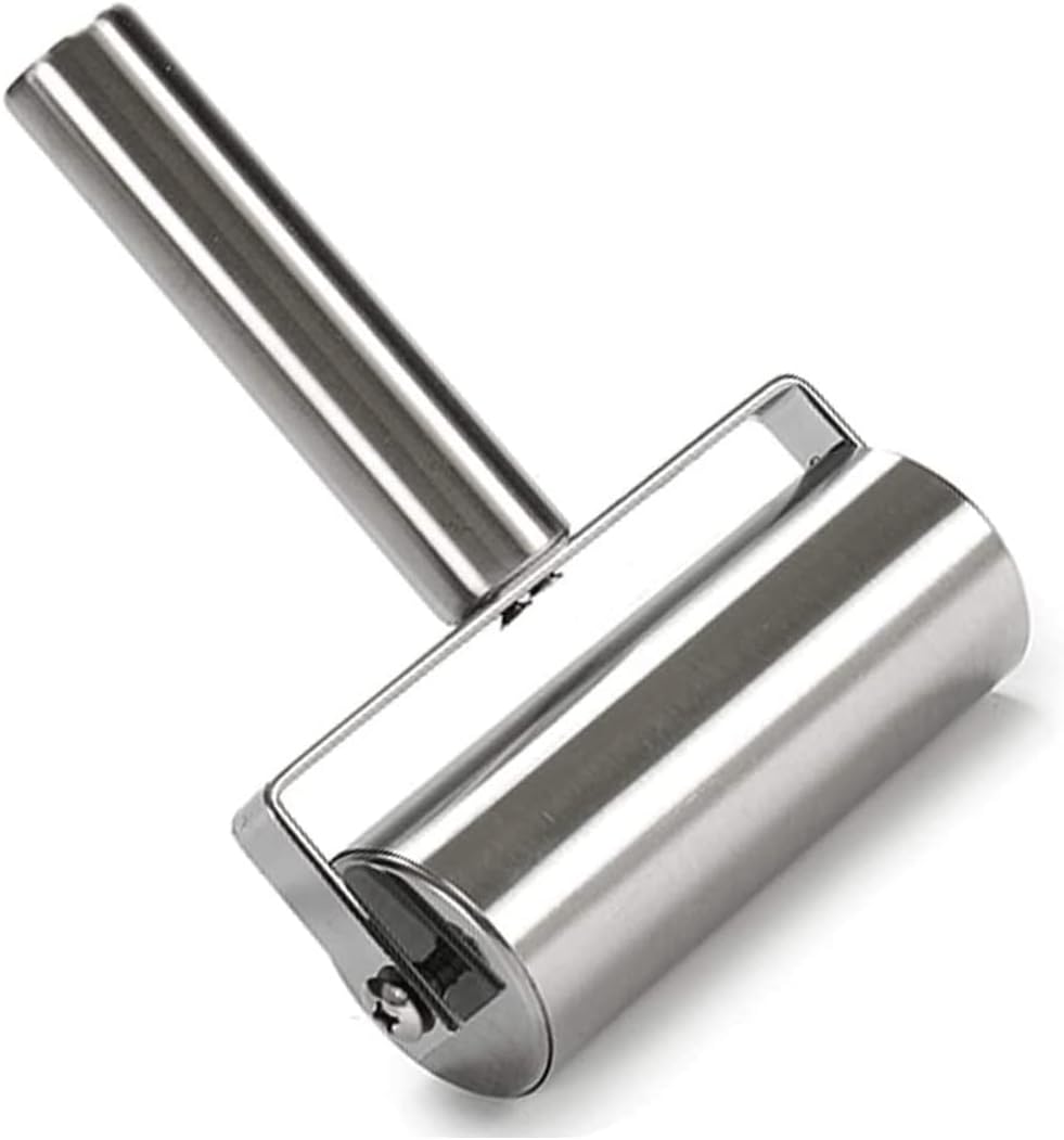 Rodillo pequeño, rodillo de masa de acero inoxidable, rodillo de hornear de cocina doméstica, adecuado para hacer pasteles, galletas, pizza y otras
