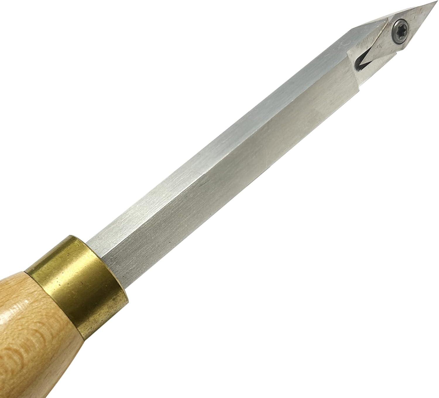 Mini torno de madera con punta de carburo herramientas de torneado conjunto conjunto más duro detallador acabado hueco para carpintería con mango de