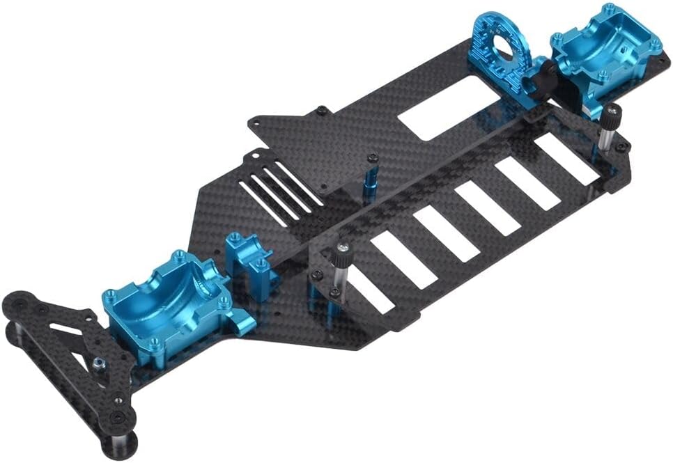 Caja de cubierta inferior de carbono para Tamiya TT-02 TT-02RS TT-02FT Actualizaciones de chasis