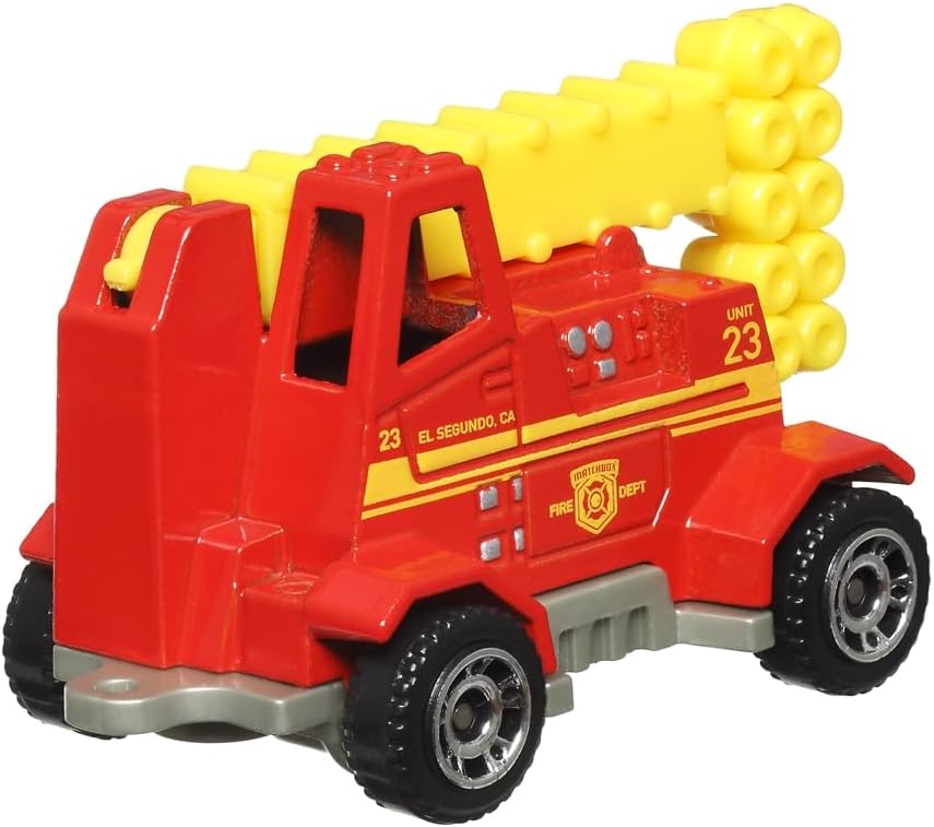 Matchbox Collectors – Juego de enganche y transporte fundido a presión para 70 años de aniversario, MBX Fire Rescue Fire  Motor de escuadrón de