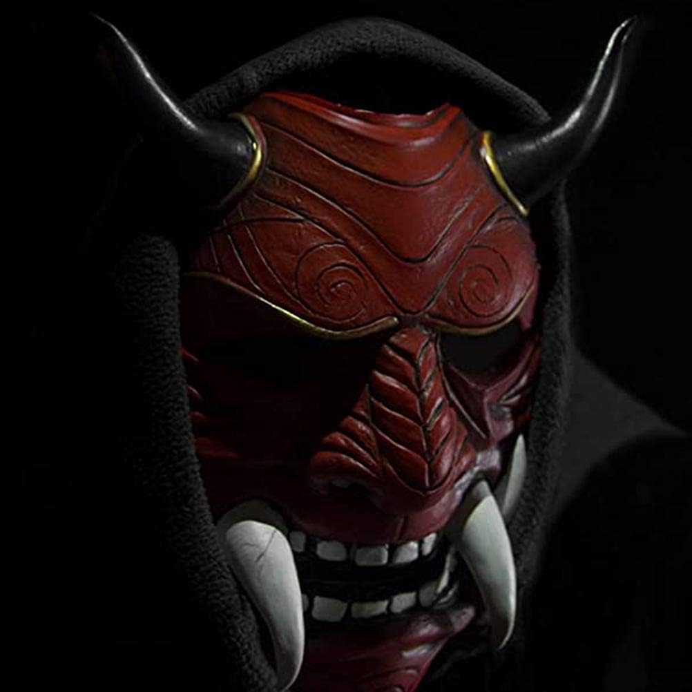 Máscara de demonio japonés malvado Kabuki Hannya, máscara de demonio Oni Samurai Kabuki, Prajna Devil, máscara facial de demonio japonés Prajna