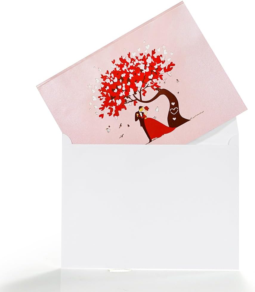 CUTPOPUP – Tarjeta de aniversario emergente, tarjeta de felicitación de boda 3D para jubilación (aniversario romántico)