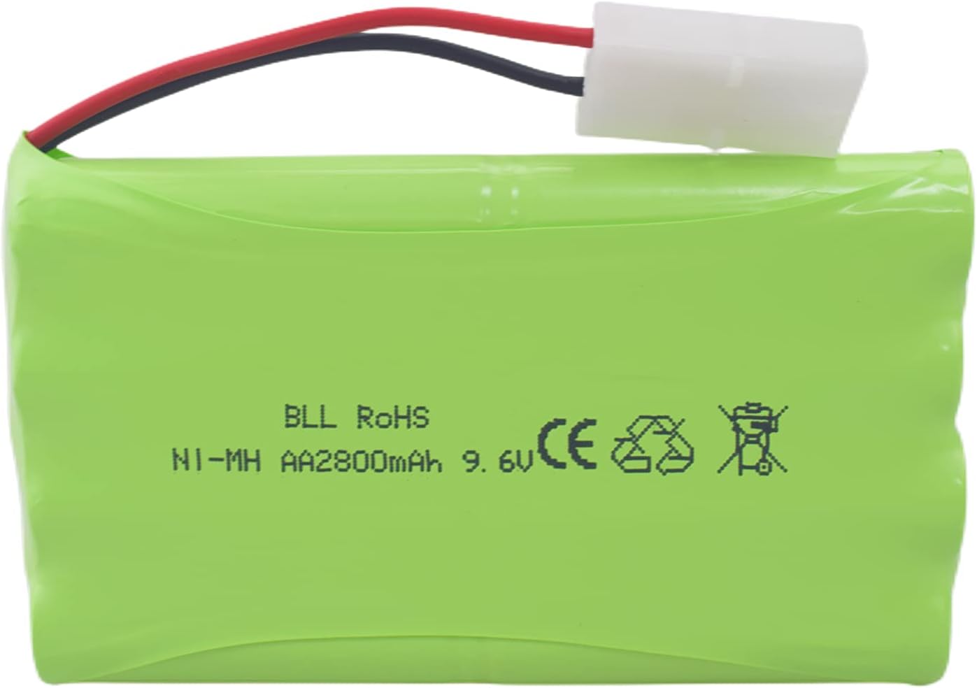 Fytoo Baterías recargables AA de 9.6 V 2800 mAh con enchufe Tamiya con cable de carga USB para coches de juguete a control remoto, camiones,