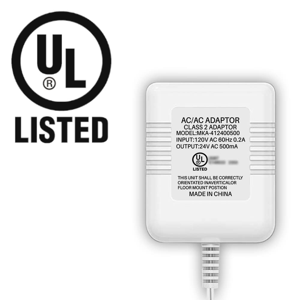 Xwartre Transformador de timbre con certificación UL, fuente de alimentación de 24 V compatible con Nest, Arlo, Ring, Amcrest, Logitech y otros