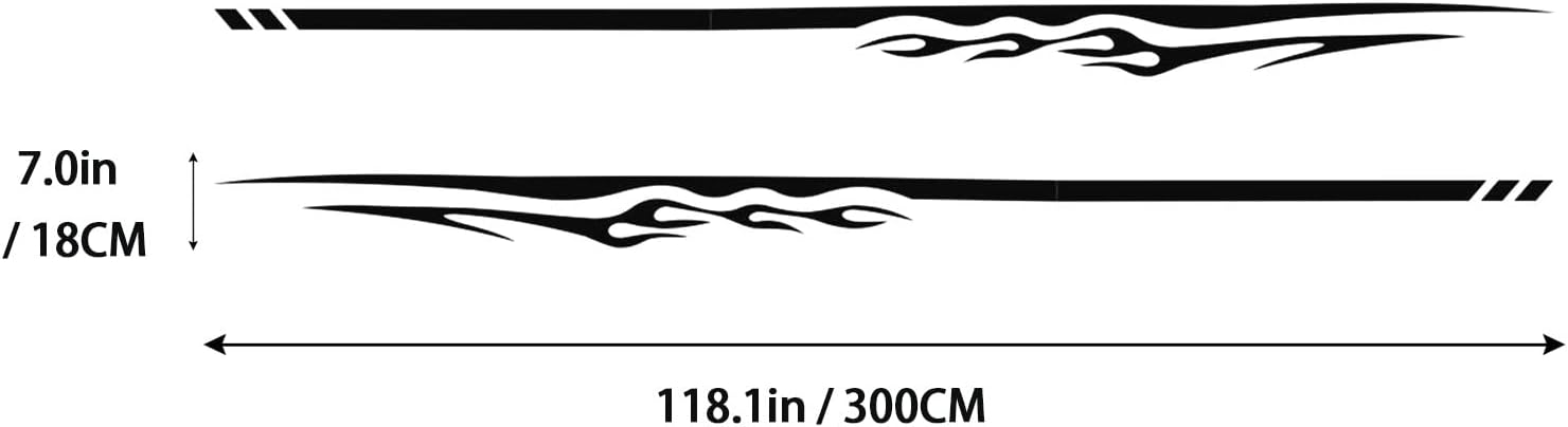 Calcomanías gráficas de rayas laterales para automóvil, deportes y carreras, BI018, vinilo universal, calcomanías de rayas modificadas, decoración