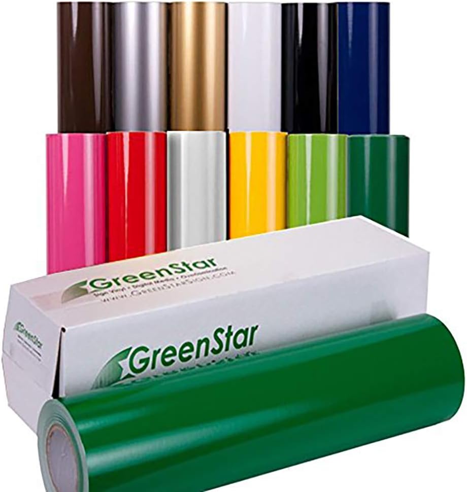 Greenstar CV1 – Calcomanías de vinilo adhesivas para exteriores, 3 mil 24 pulgadas x 50 yardas (naranja)