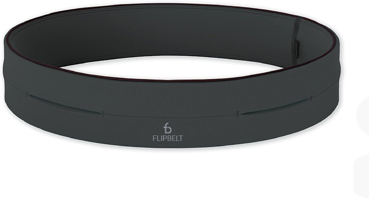 FlipBelt Cinturón clásico para correr, riñonera para mujeres y hombres, no rozaduras para teléfono, cinturón de almacenamiento que absorbe la