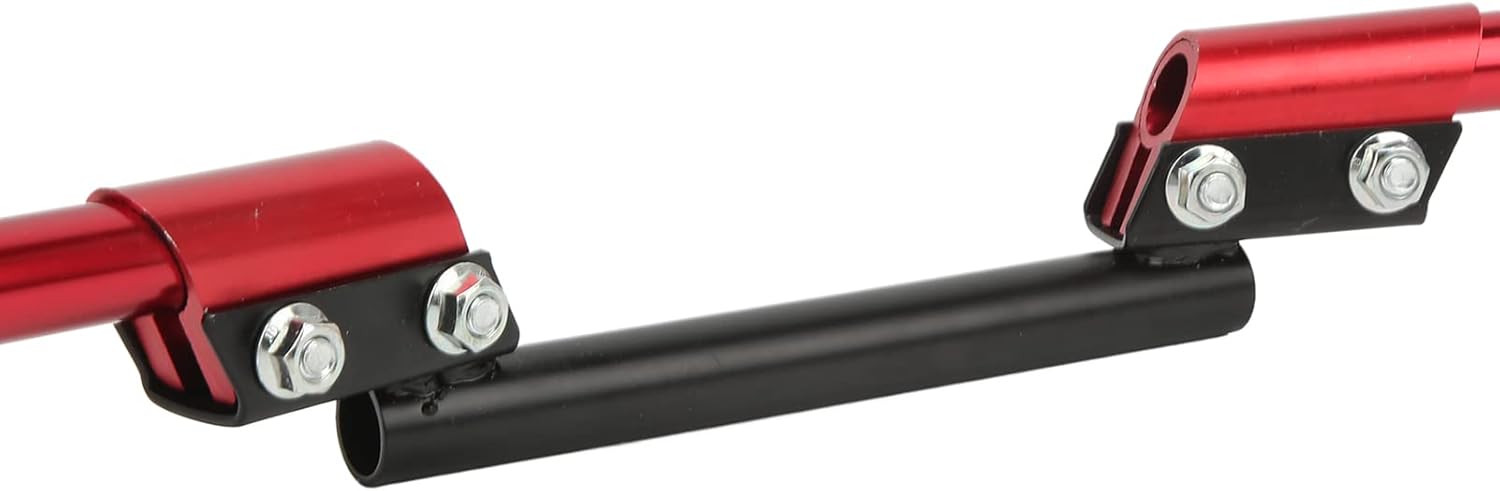 Acouto Manillar de motocicleta, mango ajustable universal de 0.866 in para automóvil deportivo, tranvía, ATV, scooter, vehículo todoterreno (rojo)