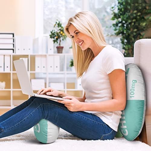 Almohada de píldora Chill  Regalo de elefante blanco, lindas almohadas de preppy para decoración de habitación preparada, decoración estética de