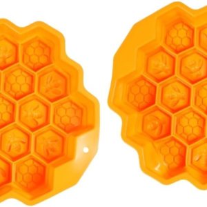 DOITOOL Molde de silicona para pastel de panal, moldes de silicona para cubitos de hielo, moldes de silicona para jabón, tostadas, horneados, moldes DOITOOL Molde de silicona para pastel de panal, moldes de silicona para cubitos de hielo, moldes de silicona para jabón, tostadas, horneados, moldes