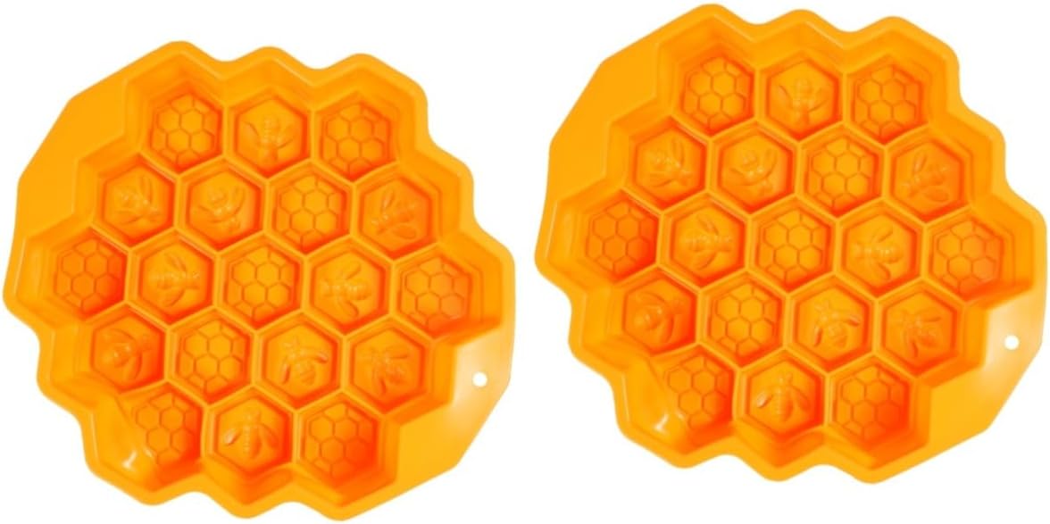 DOITOOL Molde de silicona para pastel de panal, moldes de silicona para cubitos de hielo, moldes de silicona para jabón, tostadas, horneados, moldes