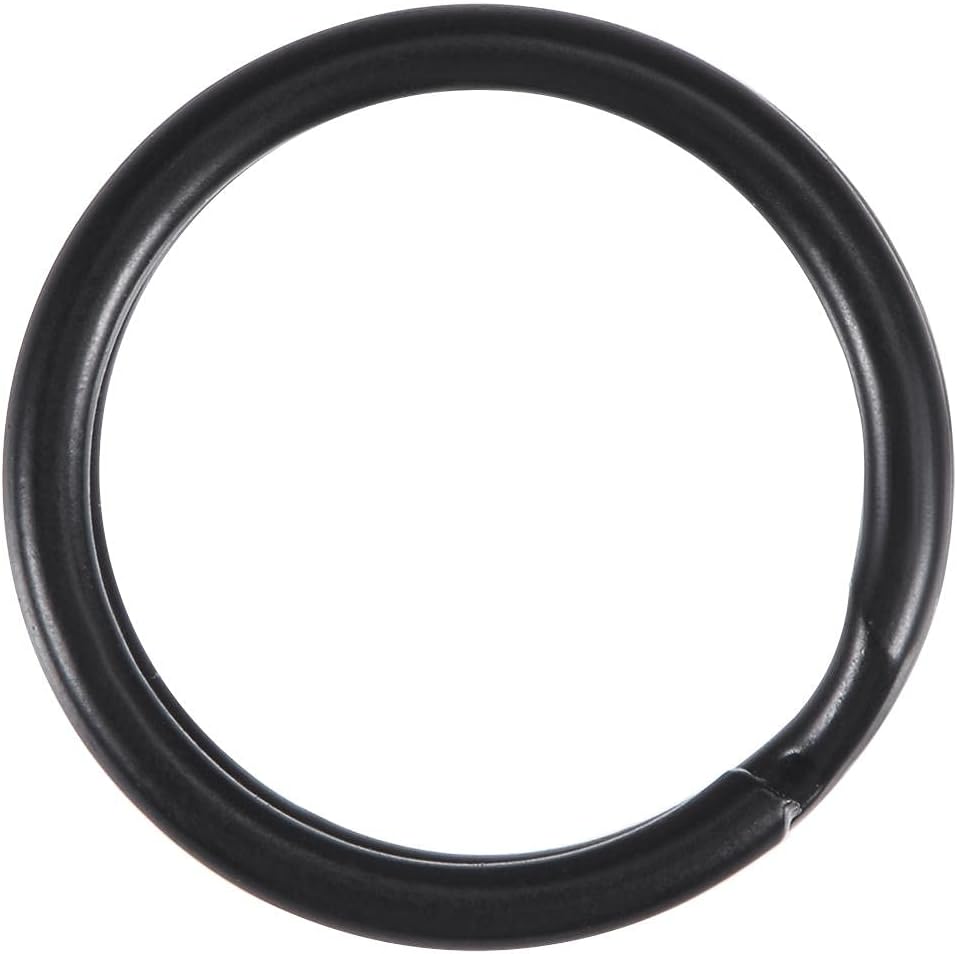 uxcell Llaveros divididos de 0.59 pulgadas (0.591 in), conector abierto para bolso con cremallera, pintura electroforética, paquete de 20