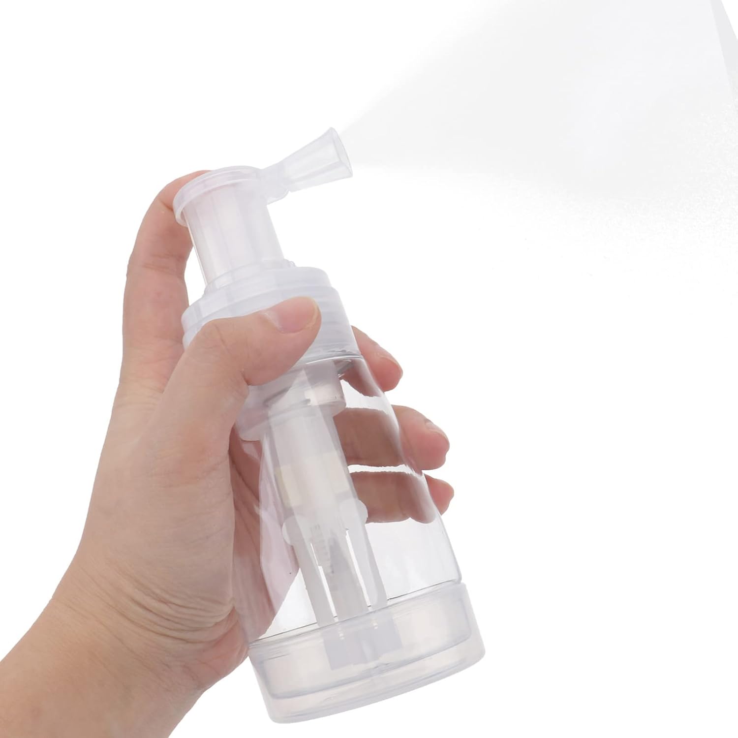 Botella de spray de viaje, pulverizador de polvo transparente, botella de viaje de plástico vacía para peluquería, salón de oficina, botellas de