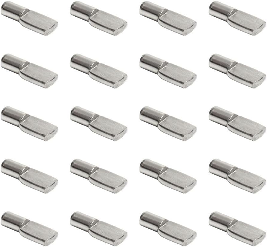 20 piezas de metal para armario de armario, pasadores de soporte, clavijas para estanterías, estantes separadores, soportes de almacenamiento de