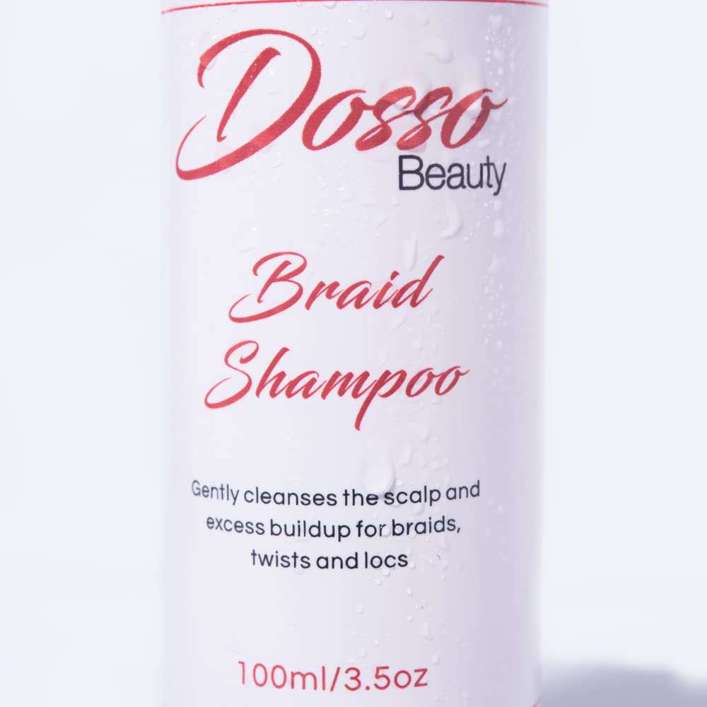 Champú para trenzas, 3.4 fl oz3.5 oz, orgánico, con aroma a vainilla, limpiador del cuero cabelludo, alternativa perfecta para un enjuague ACV, para