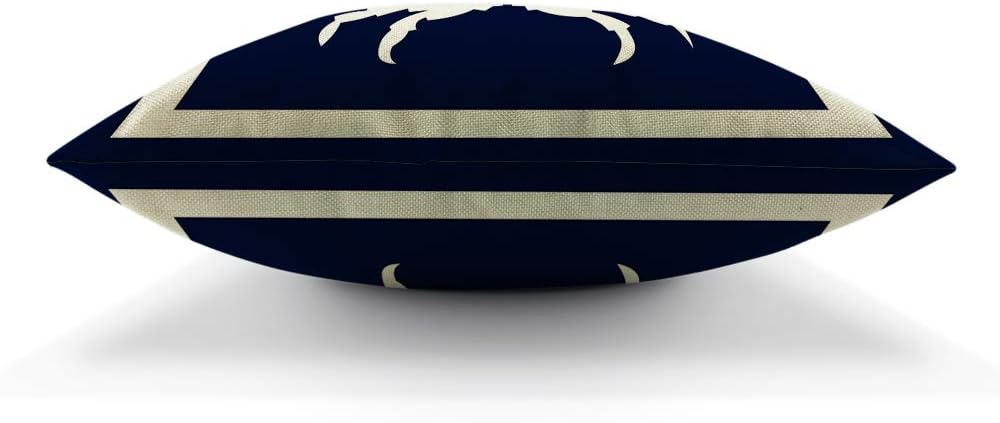 AOYEGO Funda de almohada azul de cangrejo con diseño de mariscos y mariscos, animales náuticos marinos, silueta de crustáceos marinos, 18 x 18