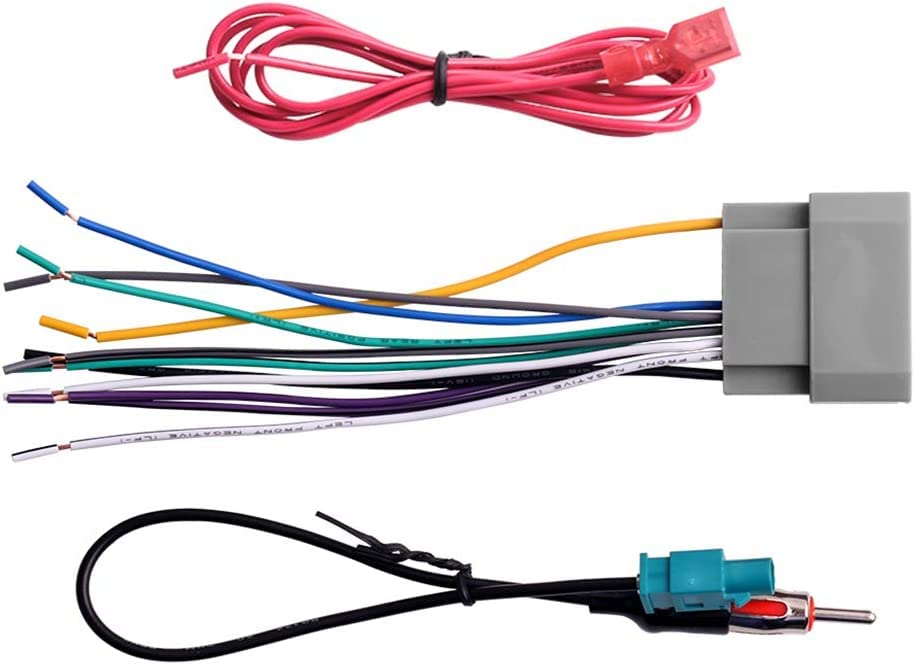 BASIKER Car Radio Aftermarket Wiring Harness Fit for Some Dodge Jeep Chrysler Vehicles Replacement Stereo Antenna Adapter