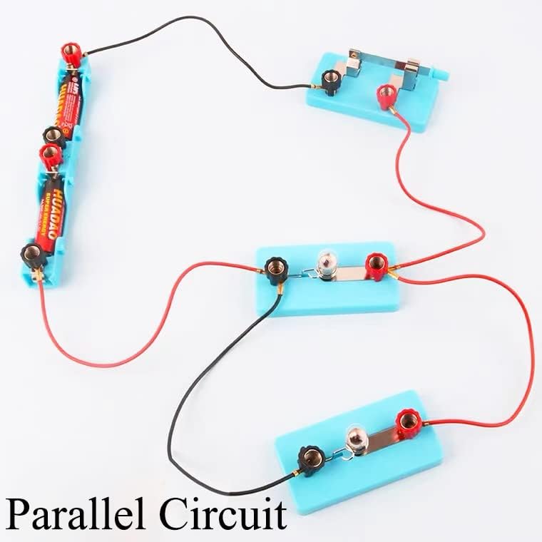 Kit de aprendizaje de circuito de electricidad para niños, herramienta de aprendizaje de experimentos de laboratorio eléctrico de ciencia de física