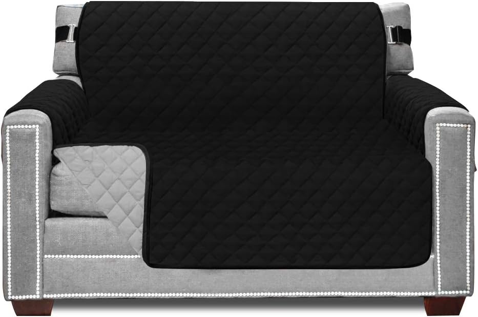 Sofa Shield – Funda de silla patentada, microfibra acolchada reversible, antimanchas y desgarros, ancho de asiento de 48pulgadas, para perros y