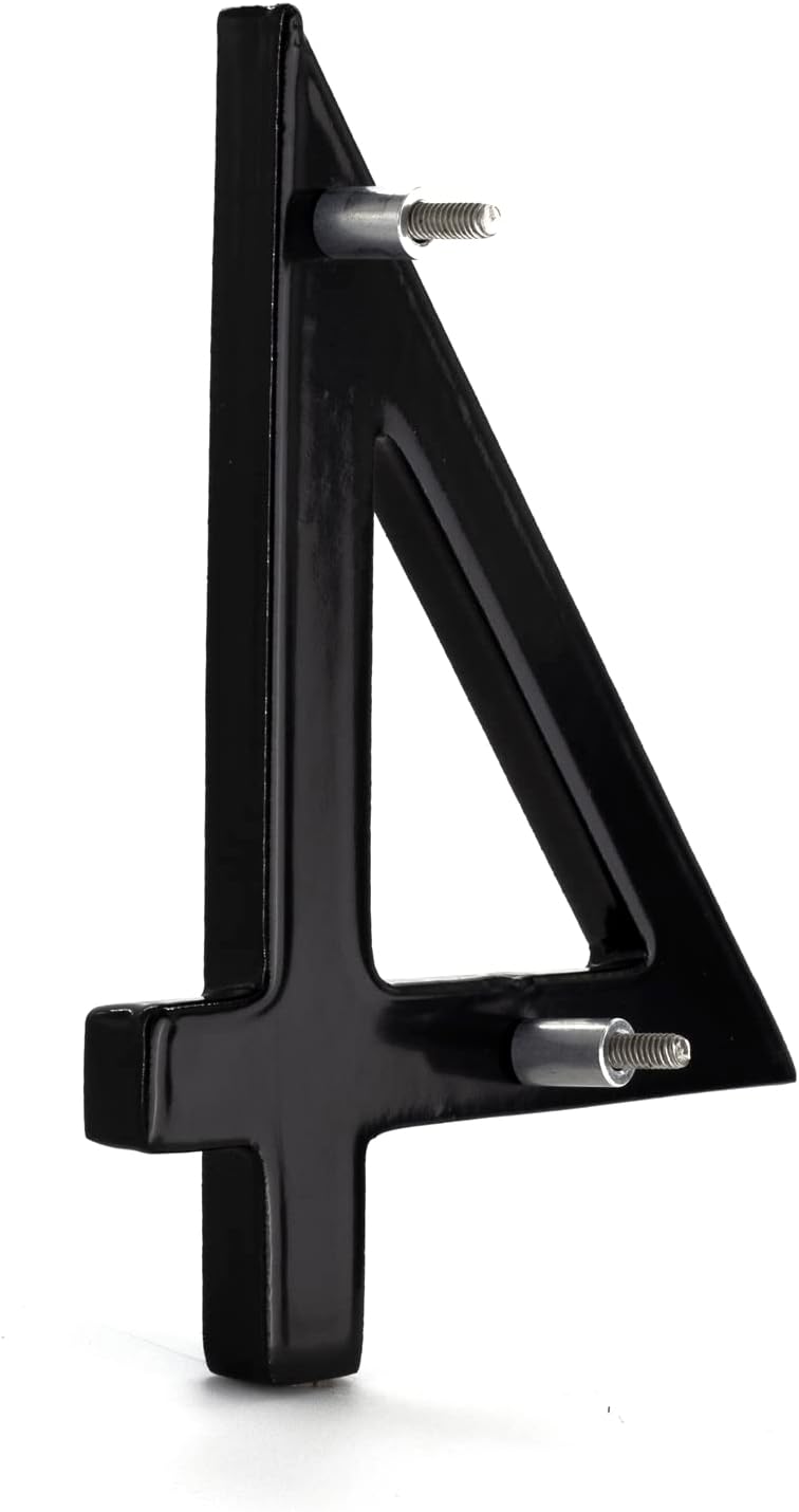 Montague Metal Products MHN-12-F-BK1-4 – Números de casa modernos flotantes o planos de aluminio negro de 12 pulgadas, 12 pulgadas