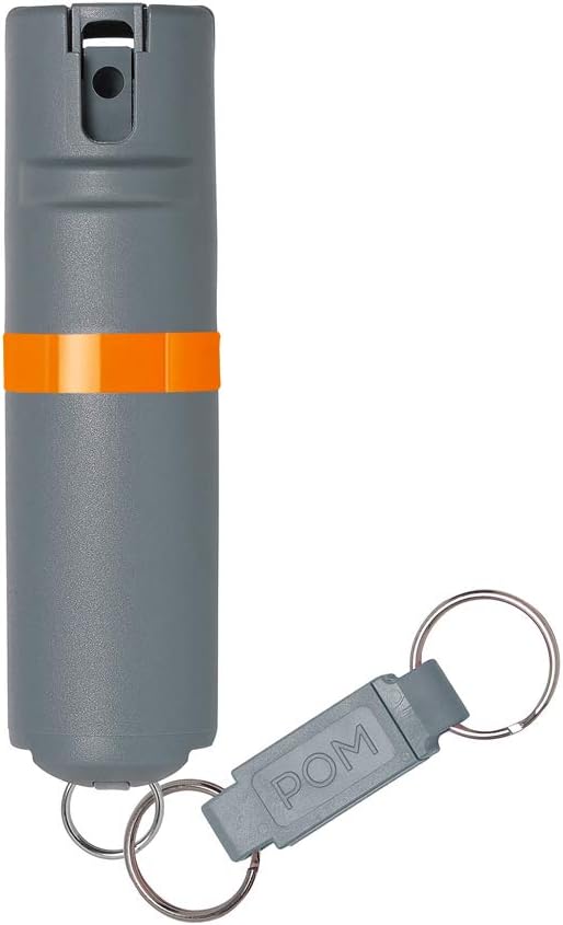POM – Gas pimienta de autodefensa en espay con tapa abatible Oleoresin capsicum (OC) de máxima fuerza diseño táctico compacto y seguro rápida