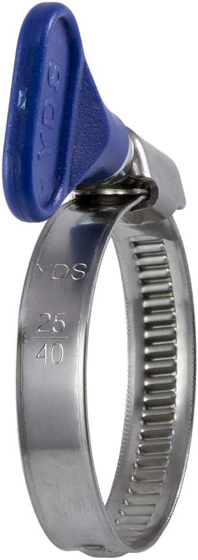 Abrazadera de manguera W2 de acero inoxidable, llave de giro, 0.984-1.575 in (1″ a 1-58″) diámetro ranger, 0.354 in ancho de banda (paquete de 10)