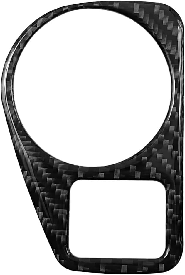 Adhesivo de fibra de carbono compatible con interruptor de faro, marco de panel de accesorios interiores para Volkswagen VW Golf 7 2014 2015 2016