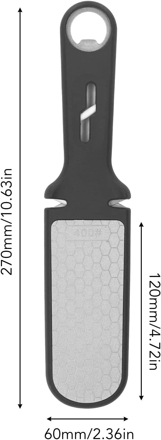 Afilador de cuchillos portátil multifunción, afilador de cuchillos de doble cara 6 en 1, piedra de afilar cuchillos portátil multifunción para