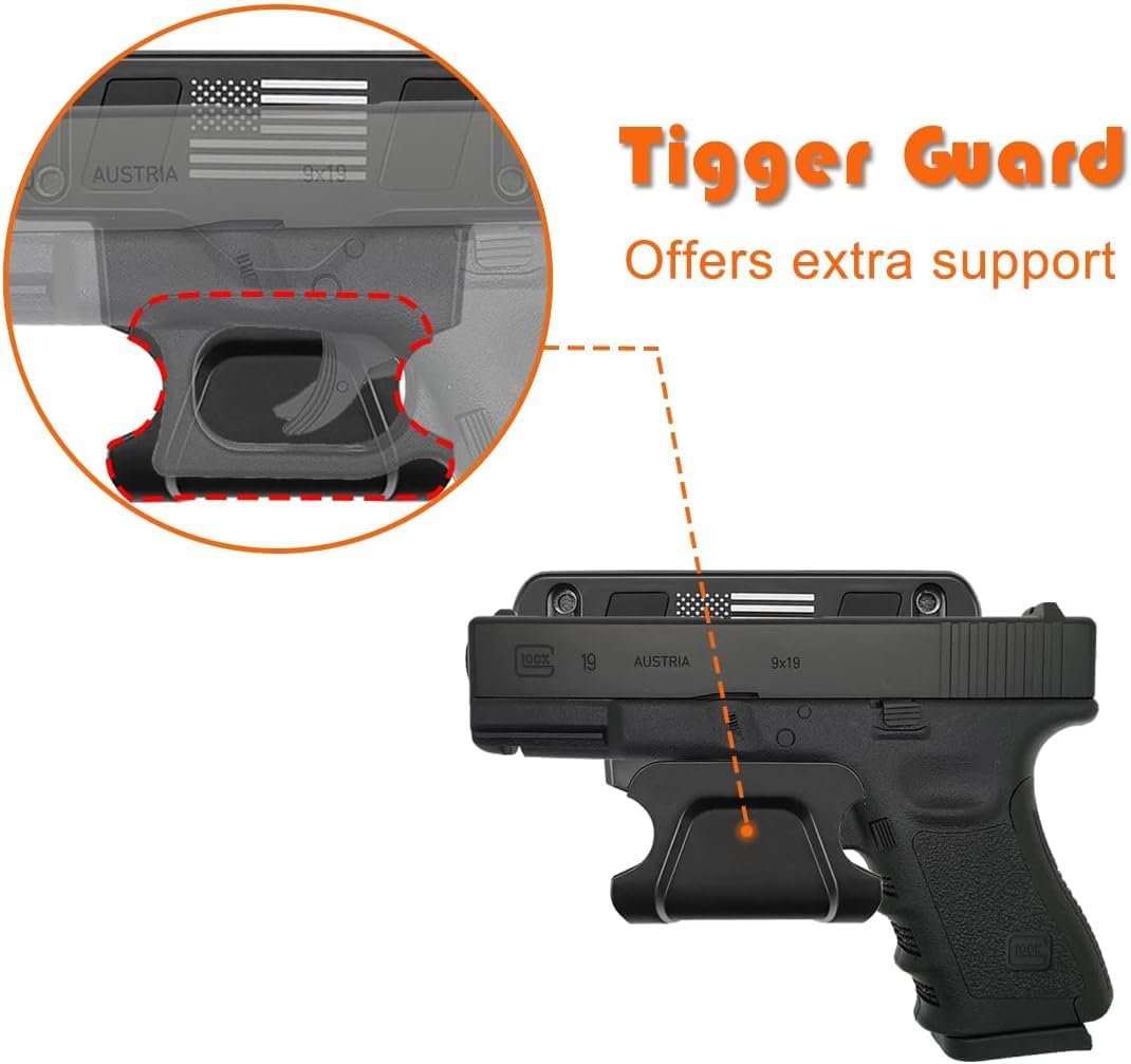 Imán de pistola, funda magnética de coche 2P con protección de gatillo, soporte magnético oculto para vehículo, camión, cajas fuertes, paredes,