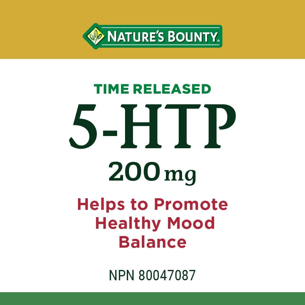 Nature’s Bounty Tiempo de liberación 5-HTP 200 mg, 45 tabletas