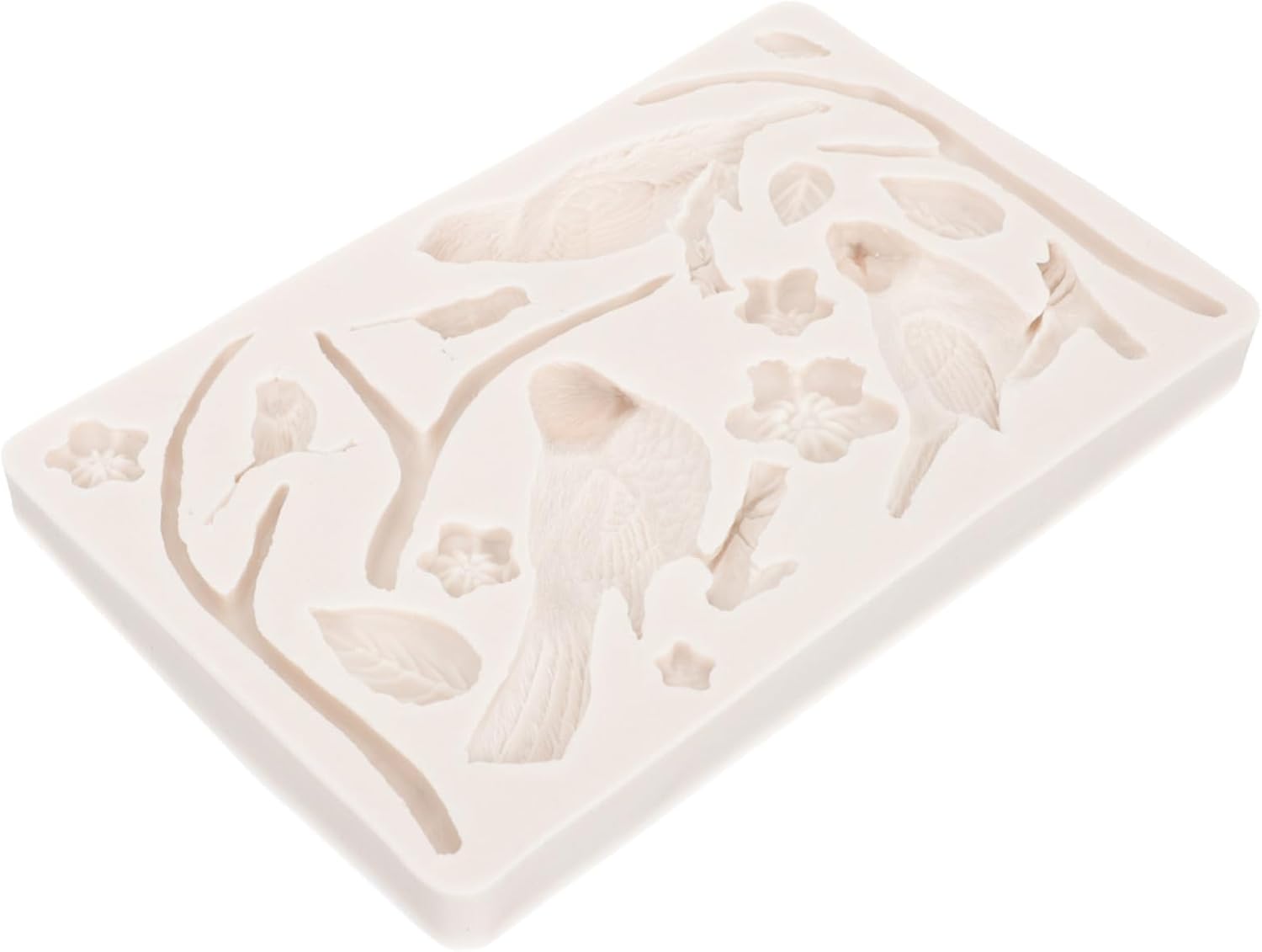 Abaodam 2 moldes de silicona para resina silicona flor animal fondant crayón moldes molde de mano molde de resina encantador molde de galletas molde