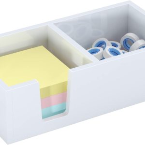 Soporte adhesivo acrílico para notas, soporte para bloc de notas autoadhesivo, con blocs de notas, dispensador de notas, organizador de escritorio Soporte adhesivo acrílico para notas, soporte para bloc de notas autoadhesivo, con blocs de notas, dispensador de notas, organizador de escritorio