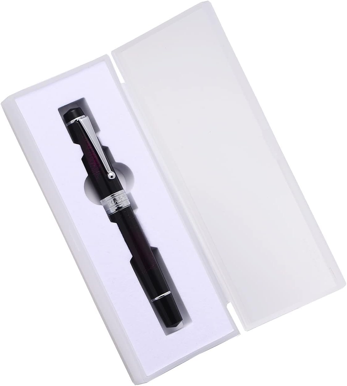 erofa Majohn T5 – Pluma estilográfica de pistón, fuegos artificiales, punta extrafina, gran capacidad de tinta con caja