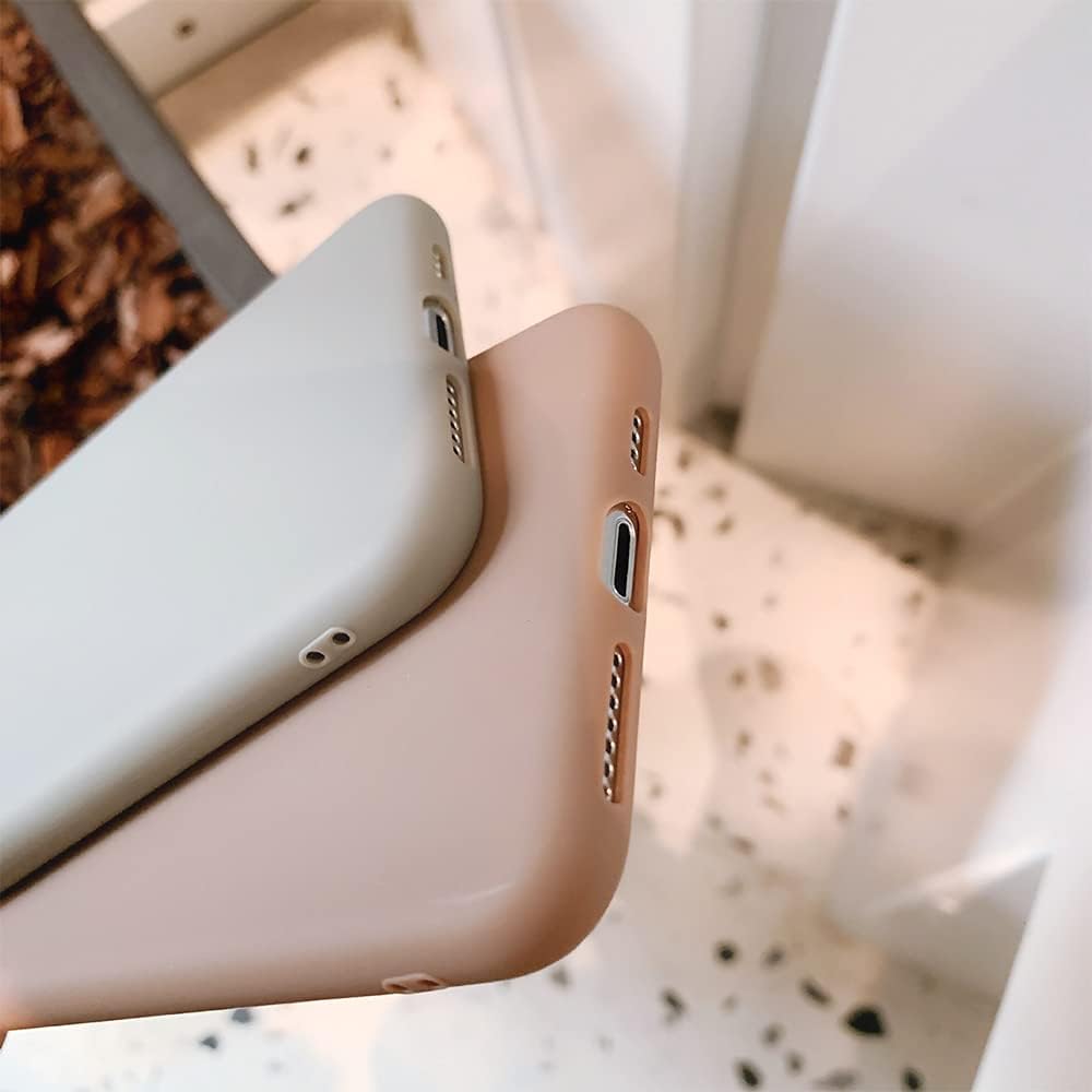 Ownest Funda protectora delgada compatible con iPhone Xs Max para iPhone Xs Max de silicona líquida suave, patrón de corazón dorado, a prueba de