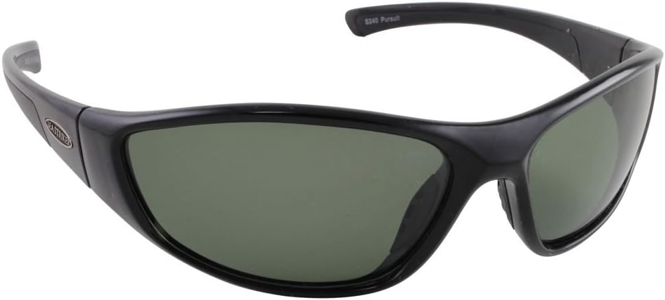Sea Striker Pursuit polarizadas anteojos de sol con marco negro y lente polarizado, color gris (Fits Rostros medianos a grandes) por mar Striker