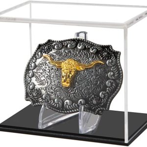 Soporte de exhibición con hebilla de cinturón, caja de acrílico transparente, estante protegido, estante de almacenamiento, colecciones de cubiertas Soporte de exhibición con hebilla de cinturón, caja de acrílico transparente, estante protegido, estante de almacenamiento, colecciones de cubiertas
