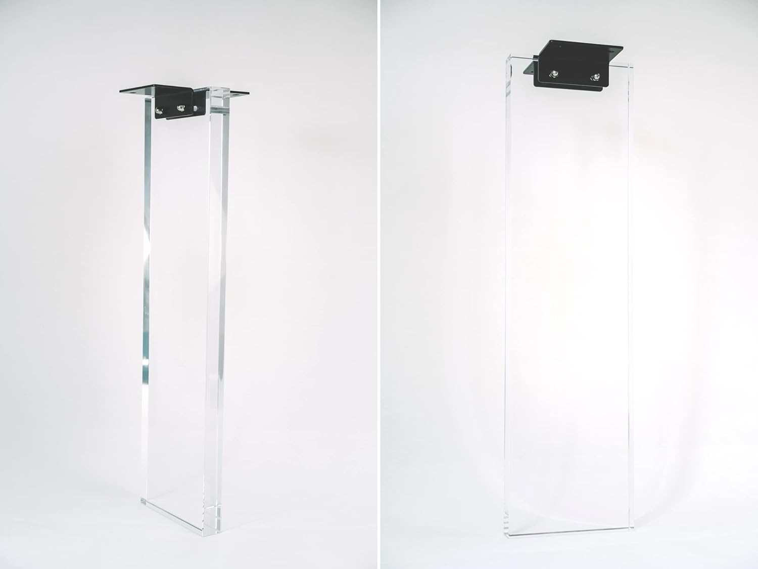 Patas de mesa auxiliar de acrílico (2 piezas). Patas Lucite transparentes para mesas de consola. 8.3 pulgadas de ancho x 31 pulgadas de alto