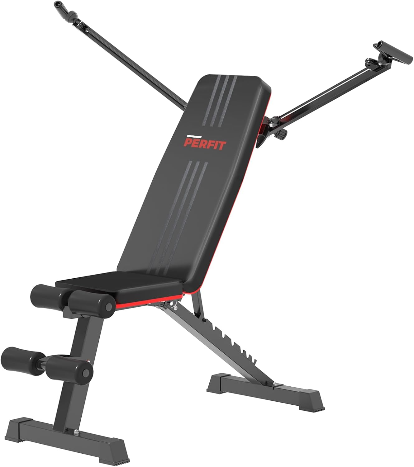 Banco de pesas ajustable con alas de entrenamiento de fuerza para entrenamiento de cuerpo completo, inclinación plegable para gimnasio en casa,