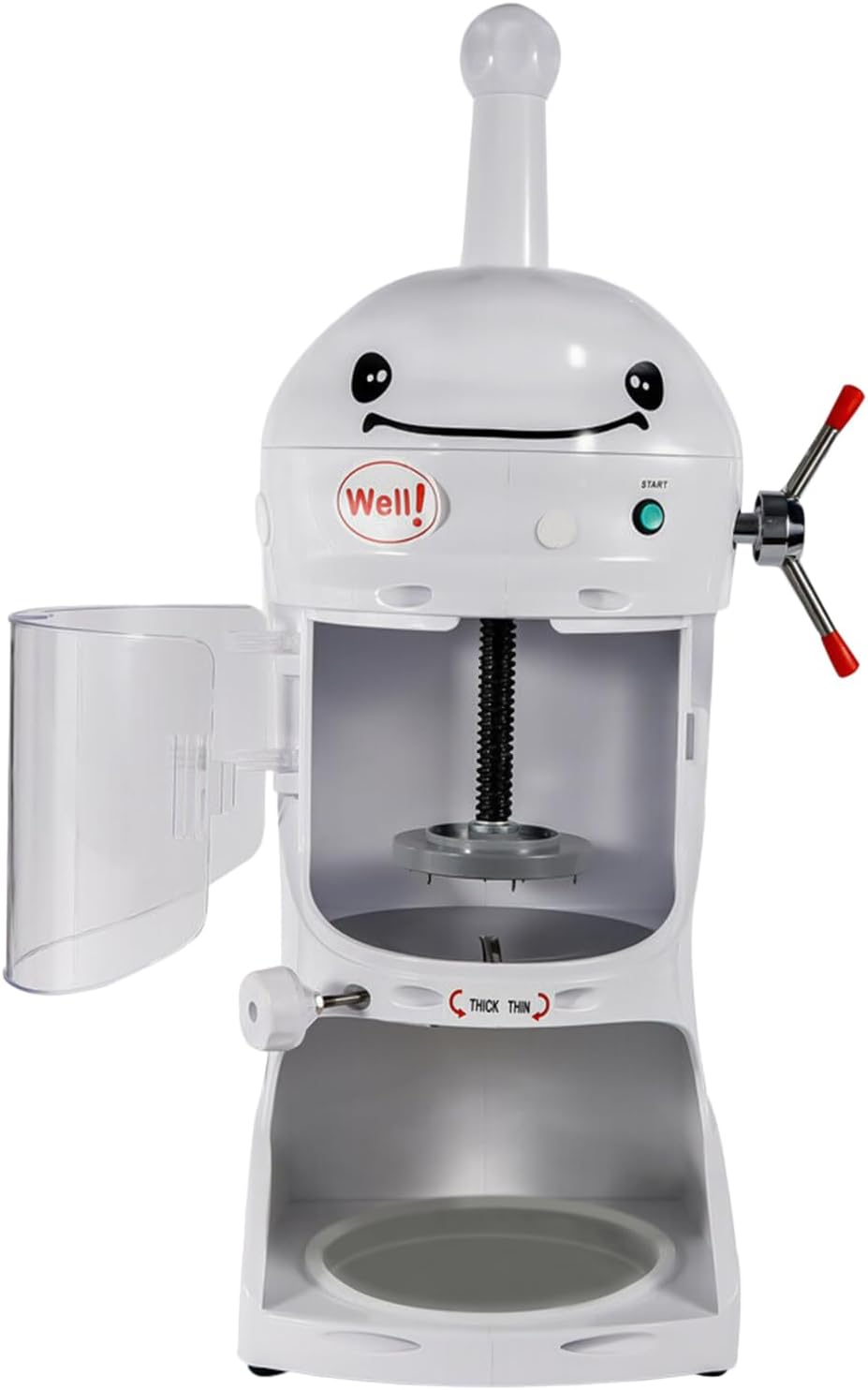 Máquina de afeitar eléctrica para hielo comercial o casera de 350 W, Salida 90 kg (200 lbs)h Velocidad 250-350 rpmmin Máquina de hielo afeitado