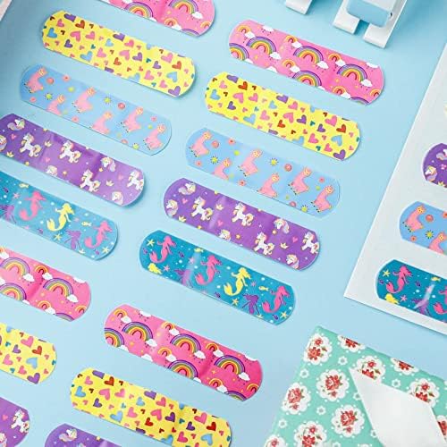 5 estilos de vendajes de dibujos animados para niños, tiras adhesivas flexibles, coloridas, impermeables, lindas vendas para niñas, cinta de