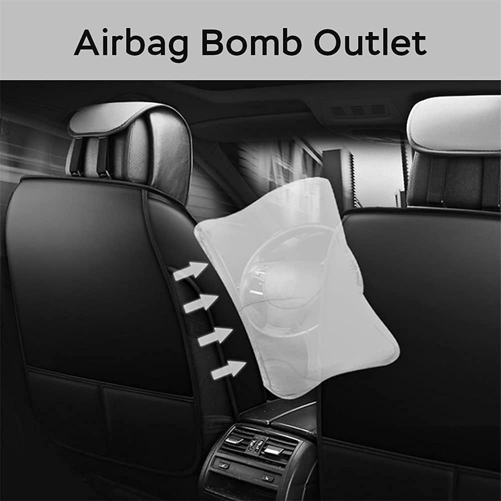 Fundas de asiento delantero y trasero para Mazda2 2011-2014 Funda de asiento de coche de lujo de piel sintética deportiva, transpirable, cómoda,