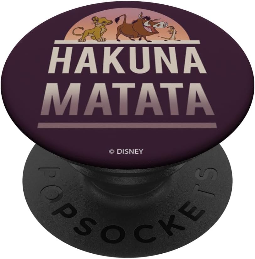 Disney The Lion King Simba Timon Pumbaa Hakuna Matata Big PopSockets PopGrip agarre intercambiable para teléfonos y tabletas